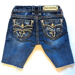 Rock Revival Brand Crop Jean Short Sz 25
